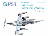  Quinta Studio  1/48 Lockheed TF-104G Starfighter 3D-Printed & coloured Interior on decal paper QTSQD48152