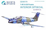  Quinta Studio  1/48 F.M.A. IA-58A Pucara 3D-Printed & coloured Interior on decal paper QTSQD48179