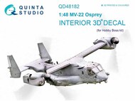  Quinta Studio  1/48 Bell-Boeing MV-22 Osprey 3D-Printed & coloured Interior on decal paper OUT OF STOCK IN US, HIGHER PRICED SOURCED IN EUROPE QTSQD48182