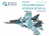  Quinta Studio  1/48 Sukhoi Su-30SM 3D-Printed & coloured Interior on decal paper QTSQD48188