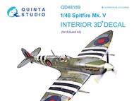  Quinta Studio  1/48 Supermarine Spitfire Mk.V 3D-Printed & coloured Interior on decal paper QTSQD48189