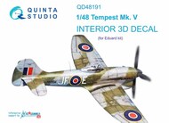  Quinta Studio  1/48 Hawker Tempest Mk.V 3D-Printed & coloured Interior on decal paper QTSQD48191