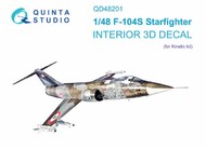Lockheed F-104S Starfighter 3D-Printed & coloured Interior on decal paper* #QTSQD48201