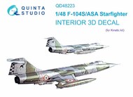 Lockheed F-104S/ASA Starfighter 3D-Printed & coloured Interior on decal paper* #QTSQD48223