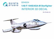 Lockheed F-104S/ASA-M Starfighter 3D-Printed & coloured Interior on decal paper* #QTSQD48224