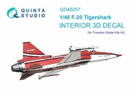  Quinta Studio  1/48 Interior 3D Decal - F-20 Tigershark (FMK kit) OUT OF STOCK IN US, HIGHER PRICED SOURCED IN EUROPE QTSQD48257
