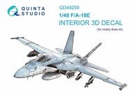 Boeing F/A-18E Hornet 3D-Printed & coloured Interior on decal paper* #QTSQD48259