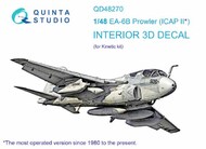  Quinta Studio  1/48 Interior 3D Decal - EA-6B Prowler ICAP II (KIN kit) QTSQD48270