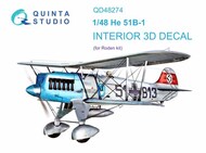 Heinkel He.51B 3D-Printed & coloured Interior on decal paper* #QTSQD48274