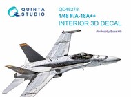  Quinta Studio  1/48 McDonnell-Douglas F/A-18E++ 3D-Printed & coloured Interior on decal paper OUT OF STOCK IN US, HIGHER PRICED SOURCED IN EUROPE QTSQD48278