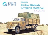  Quinta Studio  1/48 Opel Blitz family 3D-Printed & coloured Interior on decal paper QTSQD48294