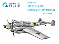 Interior 3D Decal - Bf.110E Bf110F (EDU kit) #QTSQD48301