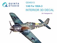  Quinta Studio  1/48 Focke-Wulf Fw.190A-3 3D-Printed & coloured Interior on decal paper QTSQD48313