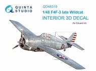  Quinta Studio  1/48 Interior 3D Decal - F4F-3 Wildcat Late (EDU kit) QTSQD48319