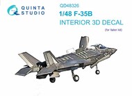  Quinta Studio  1/48 Interior 3D Decal - F-35B Lightning II (ITA kit) OUT OF STOCK IN US, HIGHER PRICED SOURCED IN EUROPE QTSQD48326