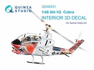  Quinta Studio  1/48 Interior 3D Decal - AH-1G Cobra (SPH kit) QTSQD48331