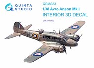  Quinta Studio  1/48 Interior 3D Decal - Anson Mk.I (AFX kit) OUT OF STOCK IN US, HIGHER PRICED SOURCED IN EUROPE QTSQD48333