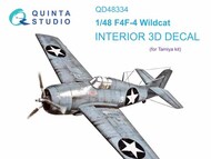  Quinta Studio  1/48 Interior 3D Decal - F4F-4 Wildcat (TAM kit) QTSQD48334