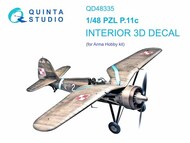  Quinta Studio  1/48 Interior 3D Decal - PZL P.11c (ARM kit) OUT OF STOCK IN US, HIGHER PRICED SOURCED IN EUROPE QTSQD48335
