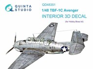 Quinta Studio  1/48 Interior 3D Decal - TBF-1C Avenger (HBS kit) QTSQD48351