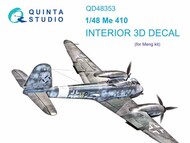  Quinta Studio  1/48 Interior 3D Decal - Me.410 (MNG kit) QTSQD48353