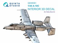  Quinta Studio  1/48 Interior 3D Decal - A-10C Thunderbolt II (HBS kit) OUT OF STOCK IN US, HIGHER PRICED SOURCED IN EUROPE QTSQD48361