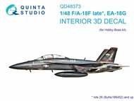 Interior 3D Decal - F-18F Super Hornet Late / EA-18G Growler (HBS kit) #QTSQD48373