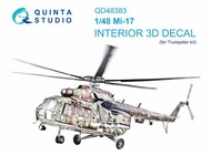  Quinta Studio  1/48 Mil Mi-17 3D-Printed & coloured Interior on decal paper QTSQD48383