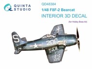  Quinta Studio  1/48 Interior 3D Decal - F8F-2 Bearcat (HBS kit) OUT OF STOCK IN US, HIGHER PRICED SOURCED IN EUROPE QTSQD48384