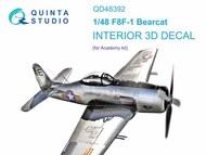  Quinta Studio  1/48 Interior 3D Decal - F8F-1 Bearcat (ACA kit) QTSQD48392