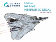  Quinta Studio  1/48 Grumman F-14B Tomcat 3D-Printed & coloured Interior on decal paper QTSQD48396