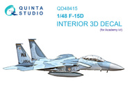  Quinta Studio  1/48 McDonnell F-15D Eagle 3D-Printed & coloured Interior on decal paper QTSQD48415