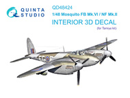  Quinta Studio  1/48 de Havilland Mosquito FB Mk.VI/NF Mk.II 3D-Printed & coloured Interior on decal paper QTSQD48424