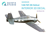 Grumman F6F-5N Hellcat 3D-Printed & coloured Interio #QTSQD48428