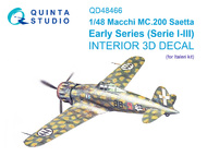 Macchi MC.200 Saetta (Early) 3D-Printed & coloured Interior #QTSQD48466