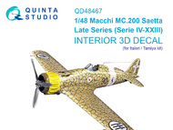 Macchi MC.200 Saetta (Late) 3D-Printed & coloured Interior #QTSQD48467