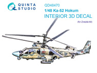  Quinta Studio  1/48 Kamov Ka-52 3D-Printed & coloured Interior on decal paper OUT OF STOCK IN US, HIGHER PRICED SOURCED IN EUROPE QTSQD48470