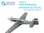 North-American P-51A 3D-Printed & coloured Interior OUT OF STOCK IN US, HIGHER PRICED SOURCED IN EUROPE #QTSQD48473