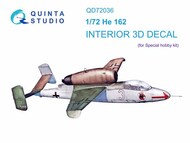  Quinta Studio  1/72 Heinkel He.162 3D-Printed & coloured Interior on decal paper QTSQD72036