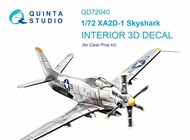  Quinta Studio  1/72 Douglas XA2D-1 Skyshark 3D-Printed & coloured Interior on decal paper QTSQD72040
