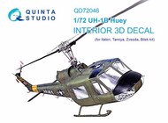  Quinta Studio  1/72 Bell UH-1B 3D-Printed & coloured Interior on decal paper OUT OF STOCK IN US, HIGHER PRICED SOURCED IN EUROPE QTSQD72046
