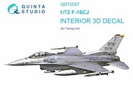 Lockheed-Martin F-16CJ Fighting Falcon 3D-Printed & coloured Interior on decal paper OUT OF STOCK IN US, HIGHER PRICED SOURCED IN EUROPE #QTSQD72057