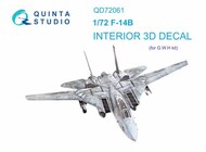  Quinta Studio  1/72 Grumman F-14B Tomcat 3D-Printed & coloured Interior on decal paper OUT OF STOCK IN US, HIGHER PRICED SOURCED IN EUROPE QTSQD72061