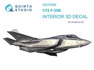  Quinta Studio  1/72 Lockheed-Martin F-35B Lightning II 3D-Printed & coloured Interior on decal paper OUT OF STOCK IN US, HIGHER PRICED SOURCED IN EUROPE QTSQD72066