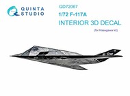  Quinta Studio  1/72 Lockheed F-117A Nighthawk 3D-Printed & coloured Interior on decal paper OUT OF STOCK IN US, HIGHER PRICED SOURCED IN EUROPE QTSQD72067