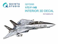  Quinta Studio  1/72 Interior 3D Decal - F-14B Tomcat (ACA kit) QTSQD72085