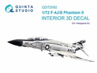  Quinta Studio  1/72 Interior 3D Decal - F-4J F-4S Phantom II (HAS kit) QTSQD72092