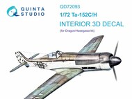 Focke-Wulf Ta.152C/H 3D-Printed & coloured Interior on decal paper #QTSQD72093