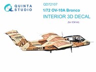  Quinta Studio  1/72 Interior 3D Decal - OV-10A Bronco (ICM kit) QTSQD72107