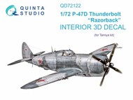  Quinta Studio  1/72 Interior 3D Decal - P-47D Thunderbolt Razorback (TAM kit) QTSQD72122